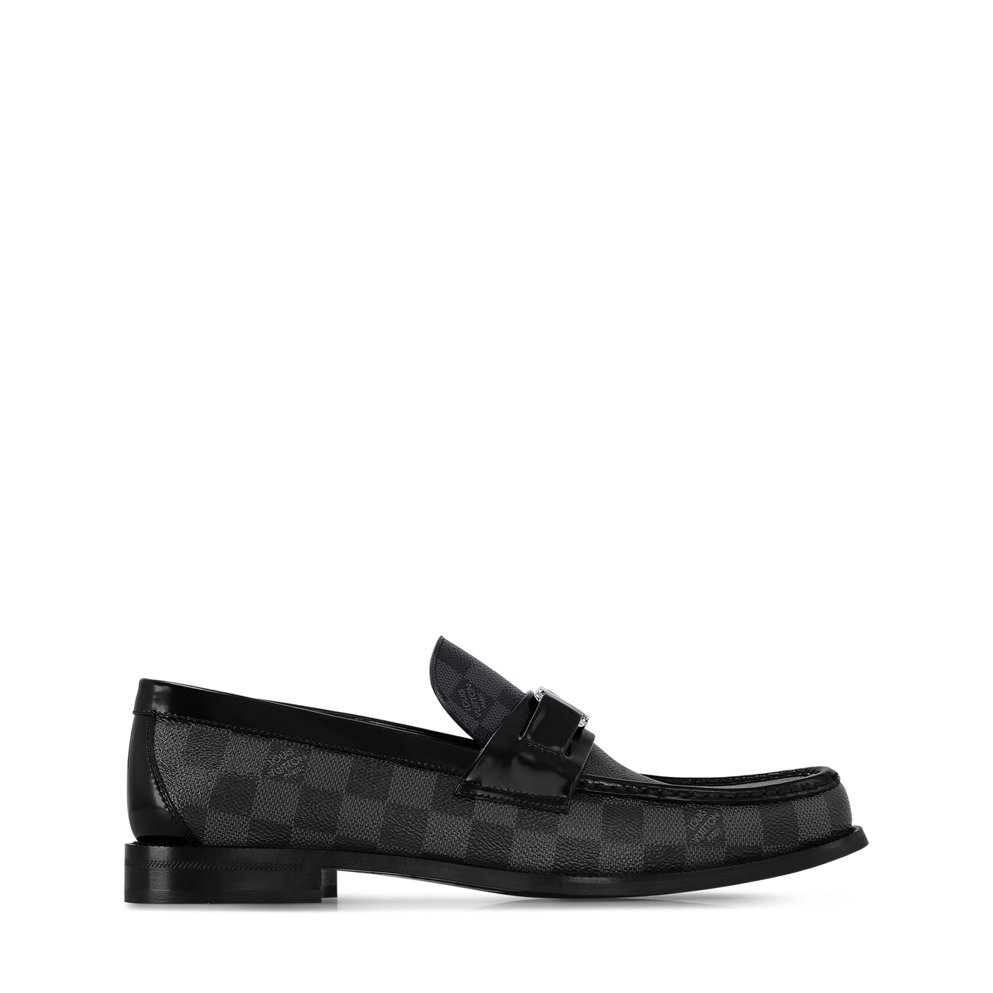 Men’s Luxury Checkered Loafers – Black Edition